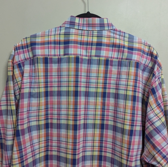 Barbour Striped Plaid Ultimate Oxford Button Down Shirt Tailored Fit - Picture 9 of 14